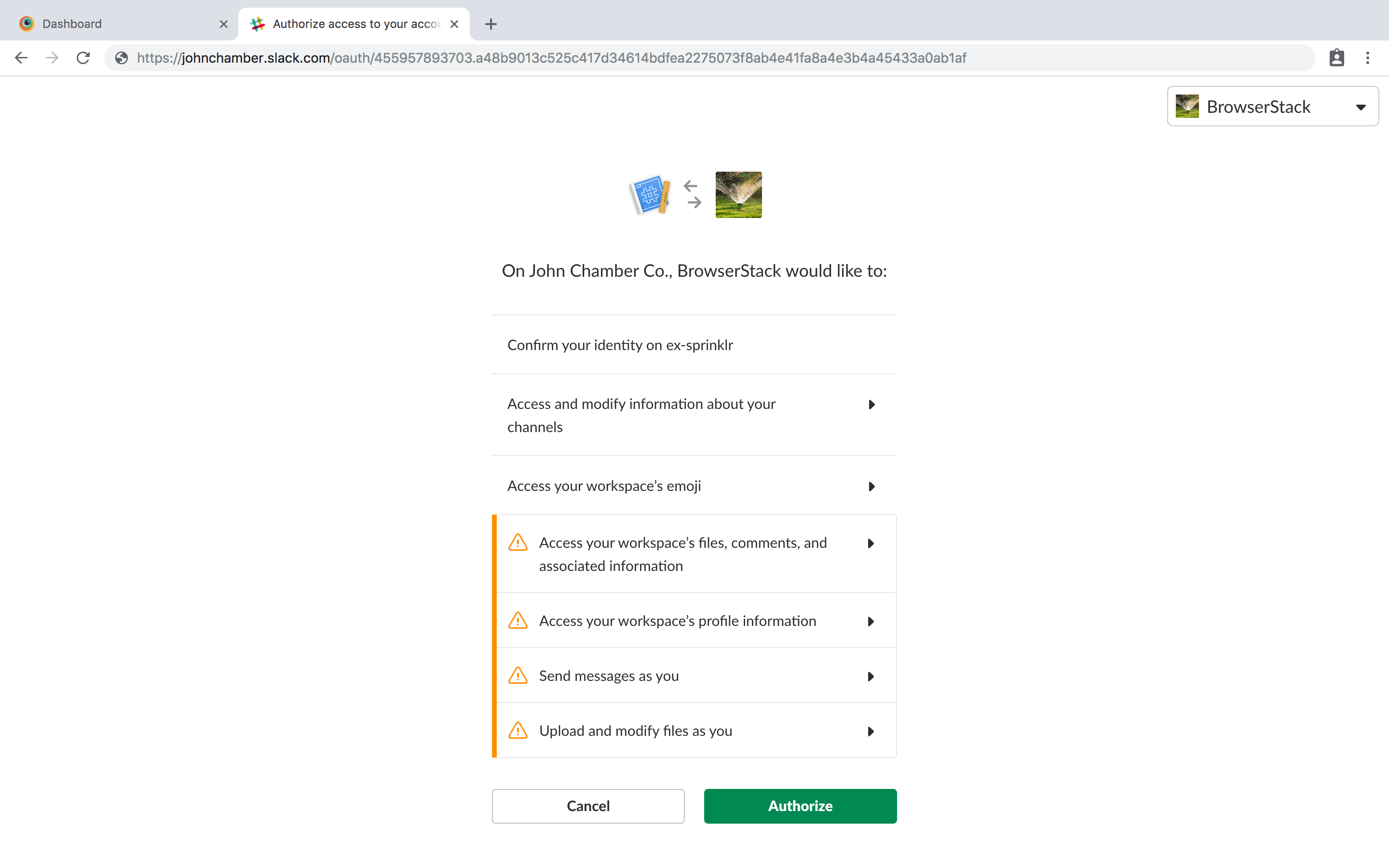 Slack Integration Step 3