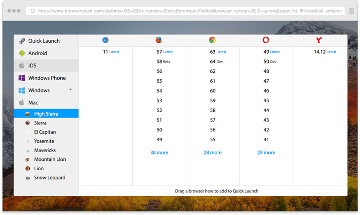 Browser compability testing