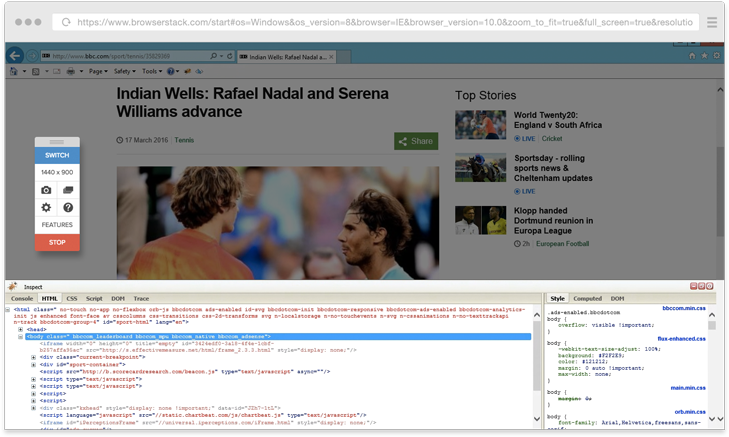 Native experience on remote browsers