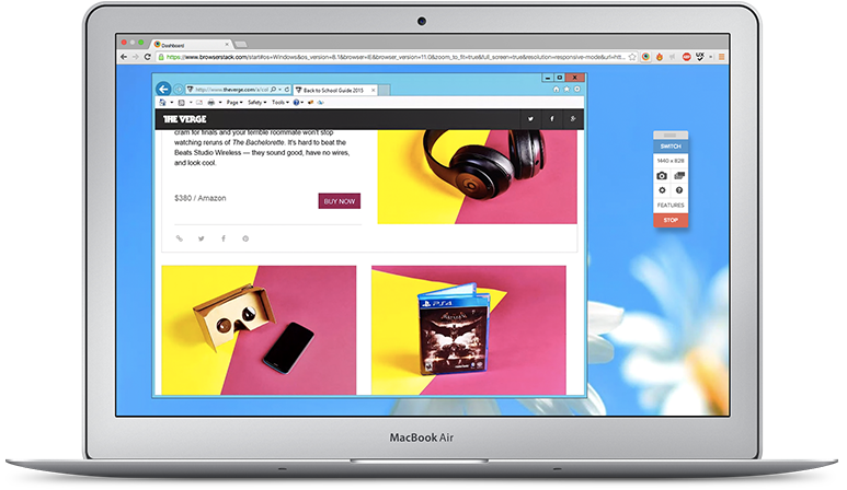 Testing in all versions of IE